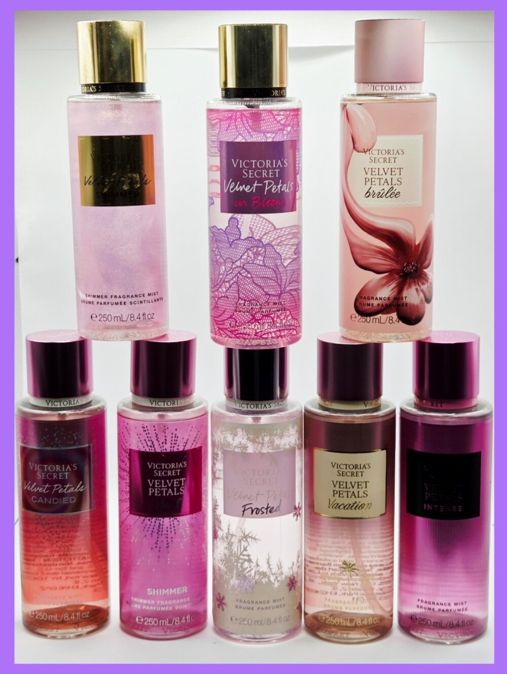 Victoria's Secret Velvet Petals Mist Bundle  8PC New!